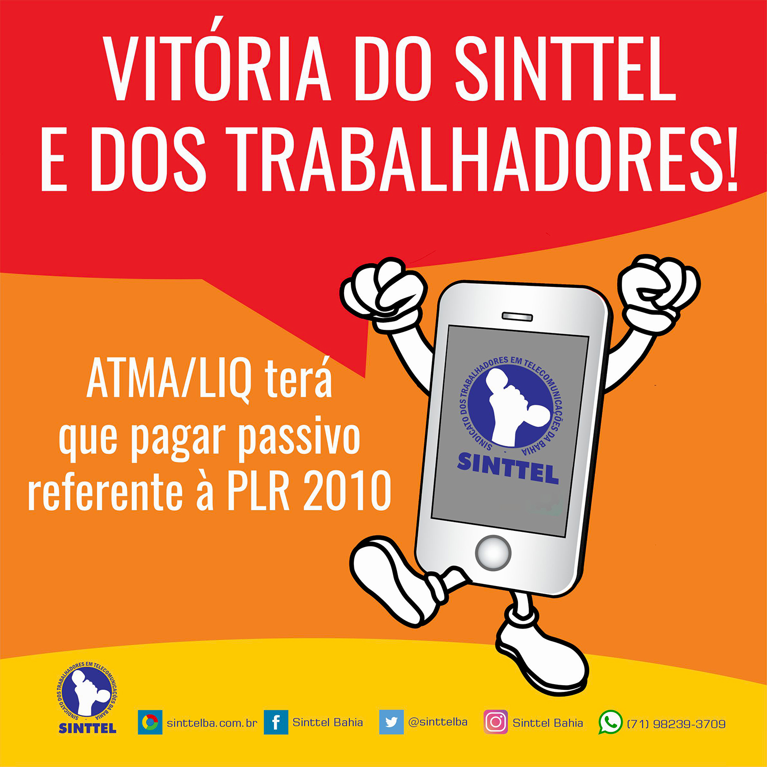 Vitória do Sinttel e dos trabalhadores: Justiça homologa acordo da ATMA/LIQ